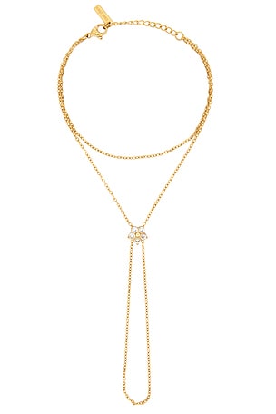 Casa Clara Belle Anna Hand Chain in Metallic Gold