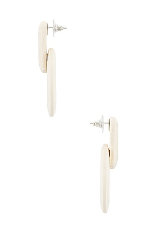 Casa Clara Folly Hoop Earrings in Ivory
