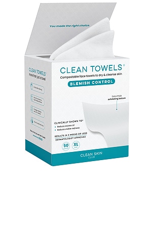 Blemish Control Clean Towels XL 50 Count Clean Skin Club