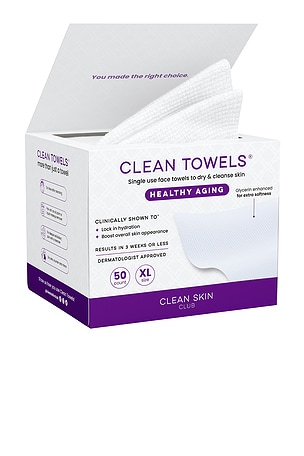 Healthy Aging Clean Towels XL 50 Count Clean Skin Club