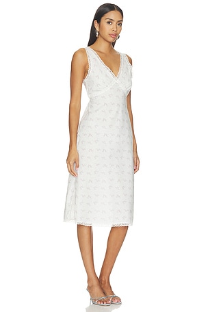Cou Cou Intimates The Iris Slip Dress in White. Size L. Also