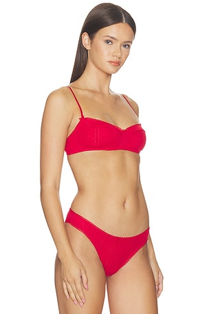 Cou Cou Intimates The Balconette Bra in Red. Size XS. Also