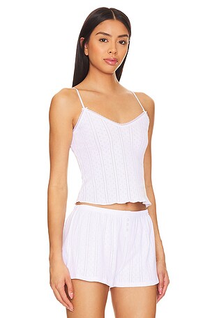 Cou Cou Intimates The Long Cami Top in White