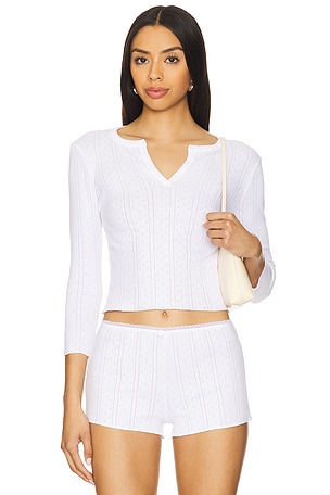 BLUSA HENLEY CROPPED THE BABY HENLEY TOP Cou Cou Intimates