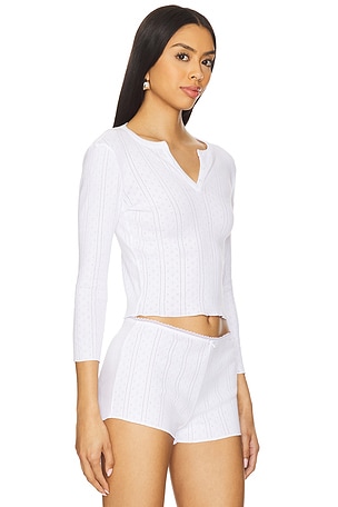 Cou Cou Intimates The Baby Henley Top in White