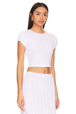 Cou Cou Intimates The Cropped Baby Tee in White