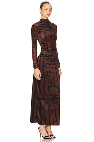 Cala de la Cruz Isidora Dress in Brown