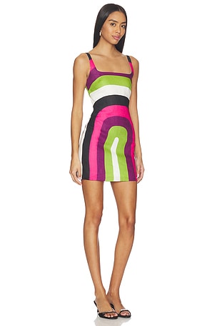 Cala de la Cruz Siela Dress in Green,Pink