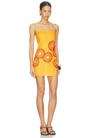 Cala de la Cruz Ancona Dress in Tangerine