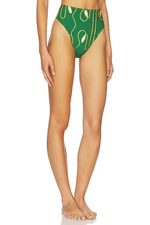 Cala de la Cruz Lulu Bikini Bottom in Green