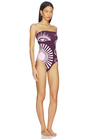Cala de la Cruz Alison One Piece in Purple. Size XS. Also