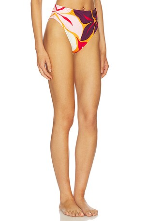 Cala de la Cruz Lulu Bikini Bottom in Ivory,Orange