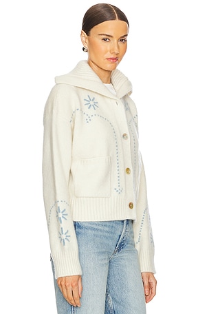 Calle Del Mar Cashmere Western Cardigan in Cream