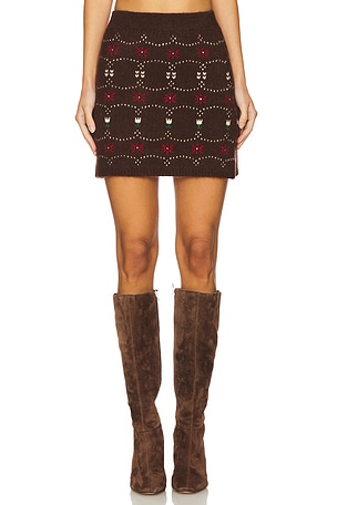 Cashmere Fair Isle Skirt Calle Del Mar