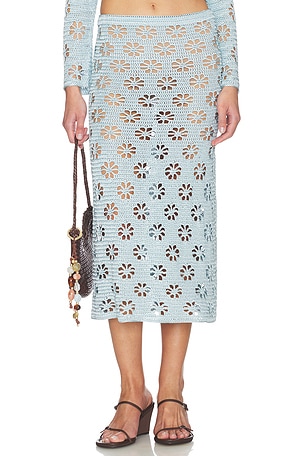 JUPE FLORAL CROCHET Calle Del Mar