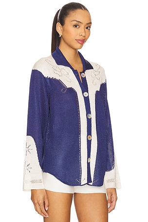 Calle Del Mar Western Shirt in Navy