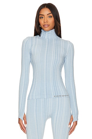 Carven Chemise Manches Longues Top in Baby Blue REVOLVE