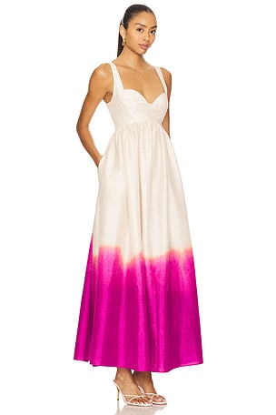 Acler Redin Maxi Dress in Nude,Fuchsia