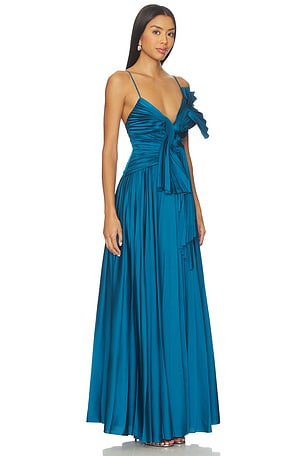 Acler Abenhall Maxi Dress in Blue. Size Aus 8/US 4. Also