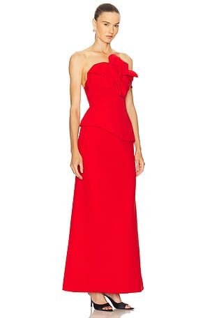 Acler vestido esher en color rojo
