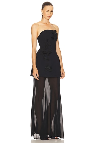 Acler vestido ashgill en color negro