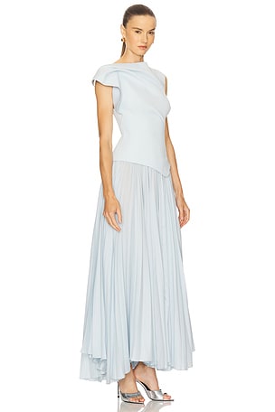 Acler Cornmore Midi Dress in Baby Blue. Size Aus 8/US 4. Also