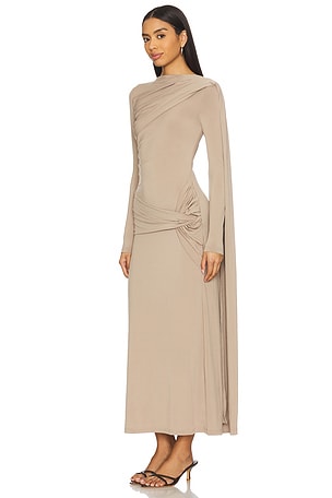 Acler Catherinson Maxi Dress in Brown. Size Aus 8/US 4. Also