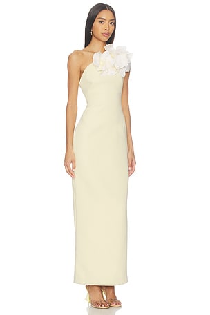 Acler Zofia Maxi Dress in Lemon