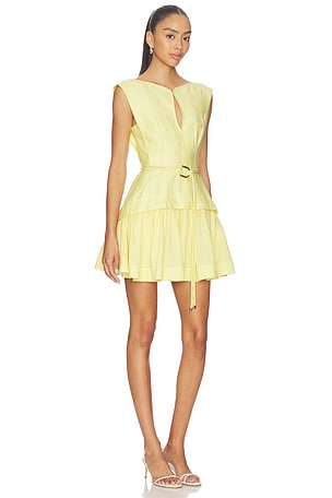 Acler Remly Mini Dress in Lemon