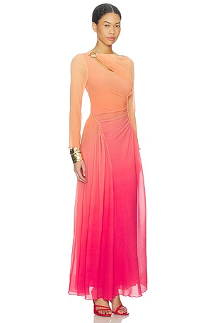 Acler Abberton Maxi Dress in Coral