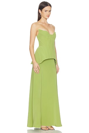 Acler Bankfield Maxi Dress in Green. Size Aus 6/US 2. Also