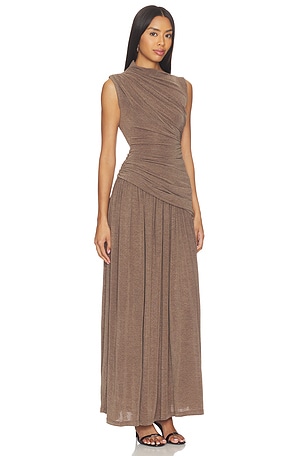 Acler Deanhill Maxi Dress in Brown