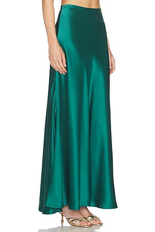 Acler Brosa Maxi Skirt in Dark Green