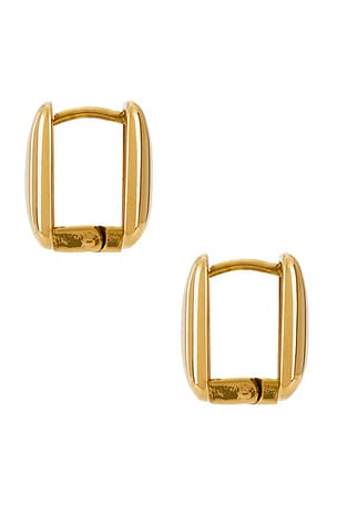 Cendre Rive Gauche Huggie Earrings in Metallic Gold