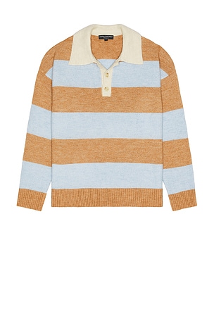 Striped Rugby Polo Sweater Central Park West