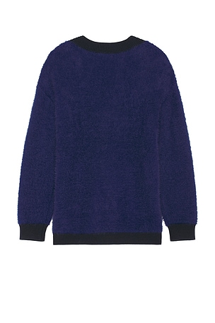 Central Park West Benjie Eyelash Cardigan in Blue