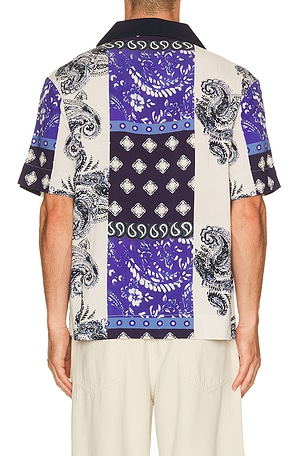 Central Park West CHEMISE CAMP ANDERSON en Bleu,Blanc