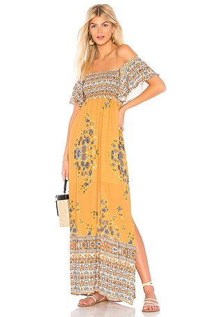 Central Park West Playa Del Carmen Maxi in Gold Floral | REVOLVE Central Park West Playa Del Carmen Maxi in Gold Floral | REVOLVE