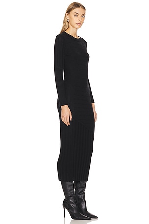 Central Park West Constance Cable Maxi Dress in Black