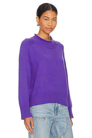 Central Park West Remi Roll Neck Sweater in Purple