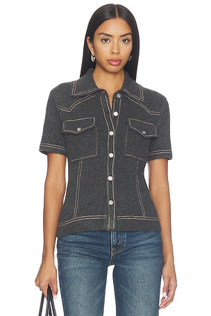 Sienna Western Short Sleeve Sweater Central Park West