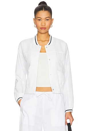 Alina Varsity Stripe Bomber Central Park West