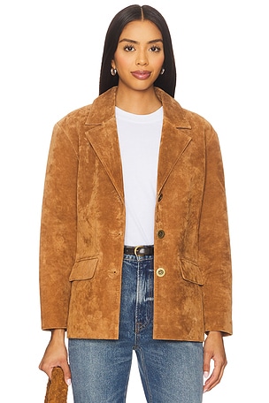 Atlas Suede Boyfriend Blazer Central Park West