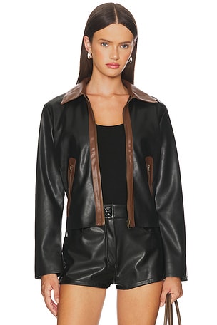 Atlas Faux Leather Jacket Central Park West
