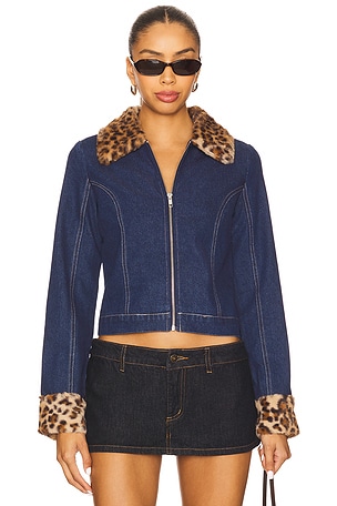 Gia Denim And Faux Fur Jacket Central Park West