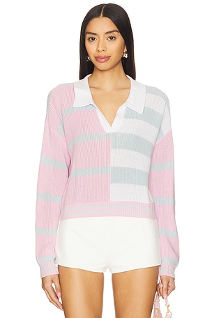 Colorblock Cropped Stripe Polo Central Park West