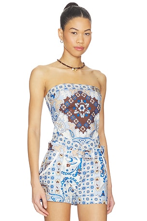 Central Park West BANDEAU FORME MOUCHOIR enEZ en Marron,Bleu