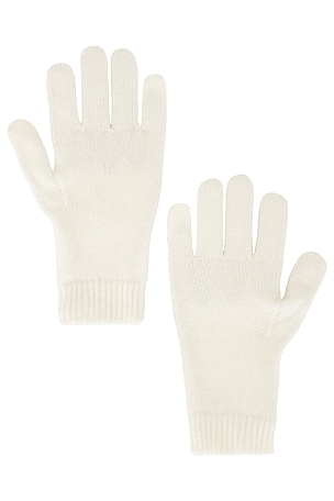 Comme si guantes en color crema