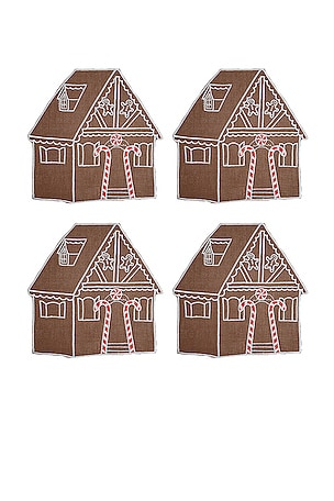 SERVILLETAS CHEFANIE GINGERBREAD COCKTAIL NAPKINS SET OF 4 Chefanie