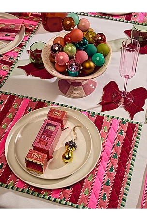 Chefanie Burgundry Bow Cocktail Napkins in Burgundy